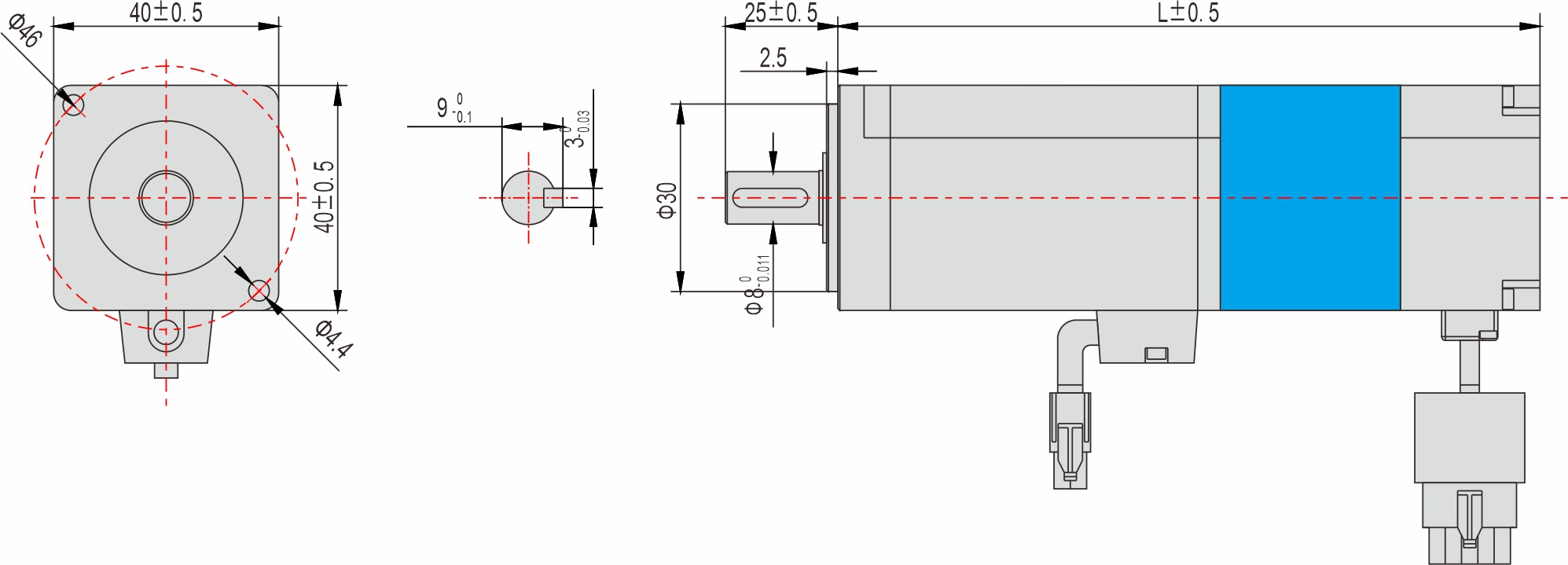 40mm AC Servo Motor With Brake