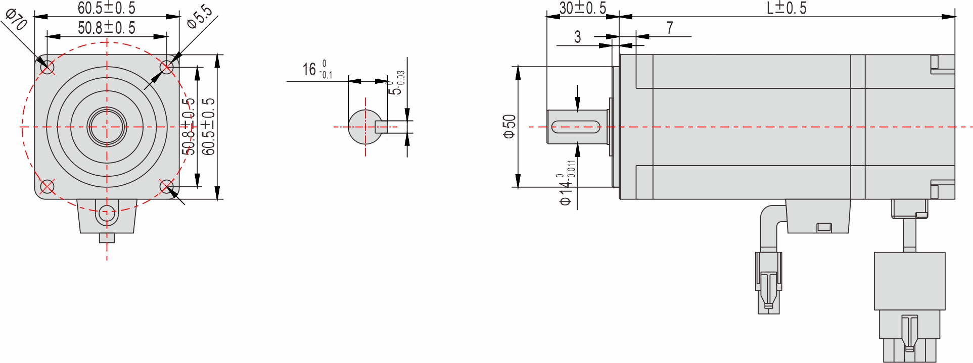 60mm AC Servo Motor 60mm AC Servo Motor