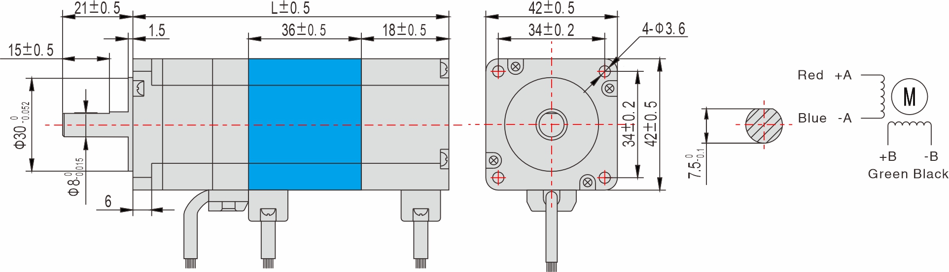 42mm closed-loop stepping motor With Brake
