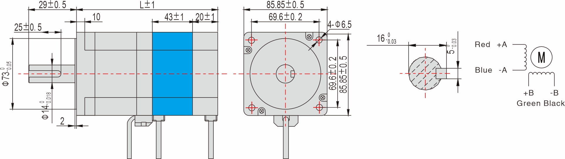 85mm closed-loop stepping motor With Brake