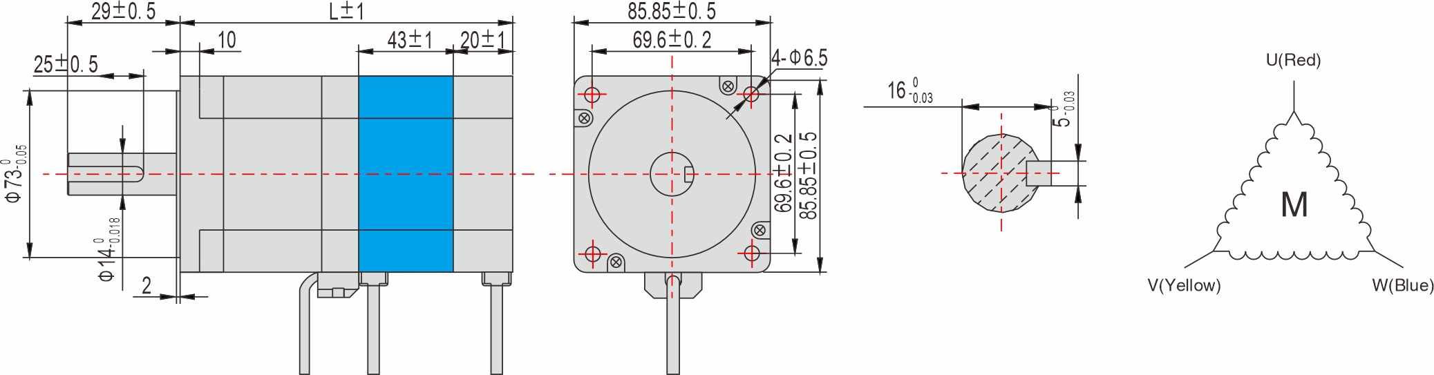85mm closed-loop stepping motor With Brake