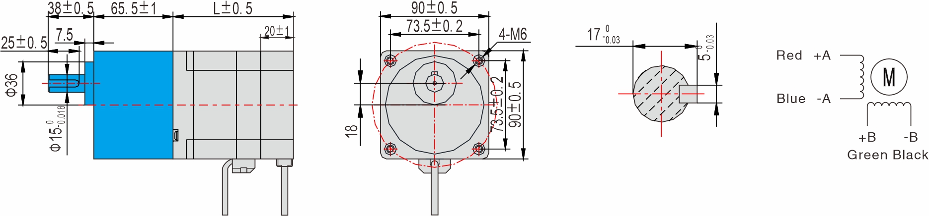 85mm gearbox closed loop stepper motor
