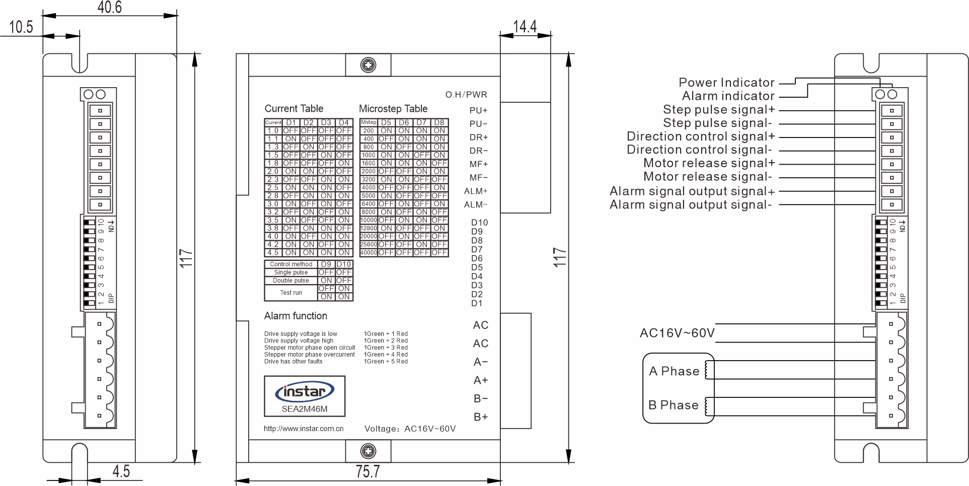 Stepper driver SEA2M46M Stepper driver SEA2M46M