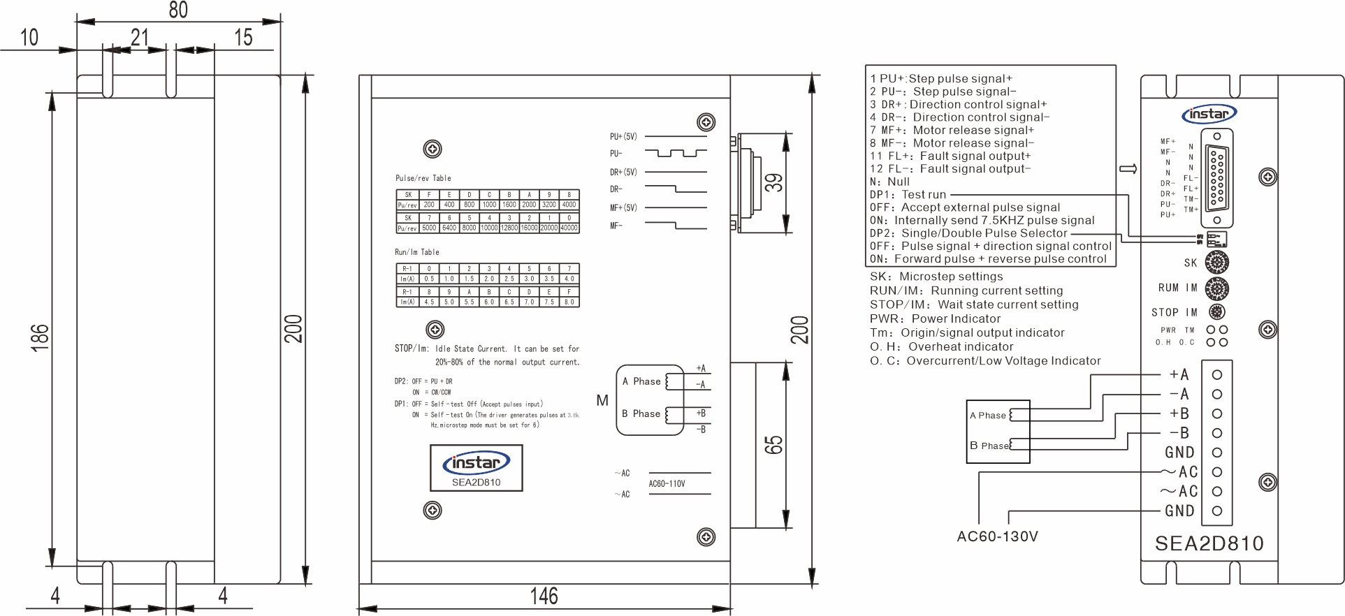 Stepper driver SEA2D810 Stepper driver SEA2D810