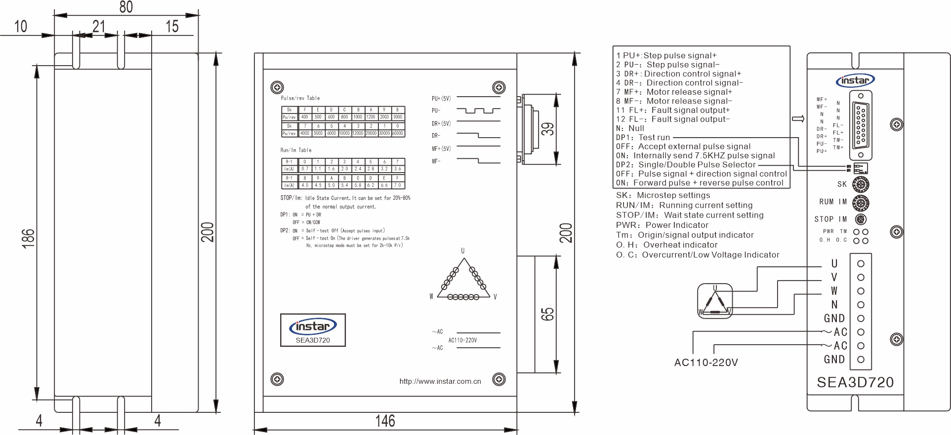 Stepper driver SEA3D720 Stepper driver SEA3D720