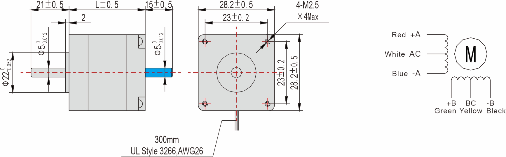 Instar Electromechanical 28mm Stepper motor