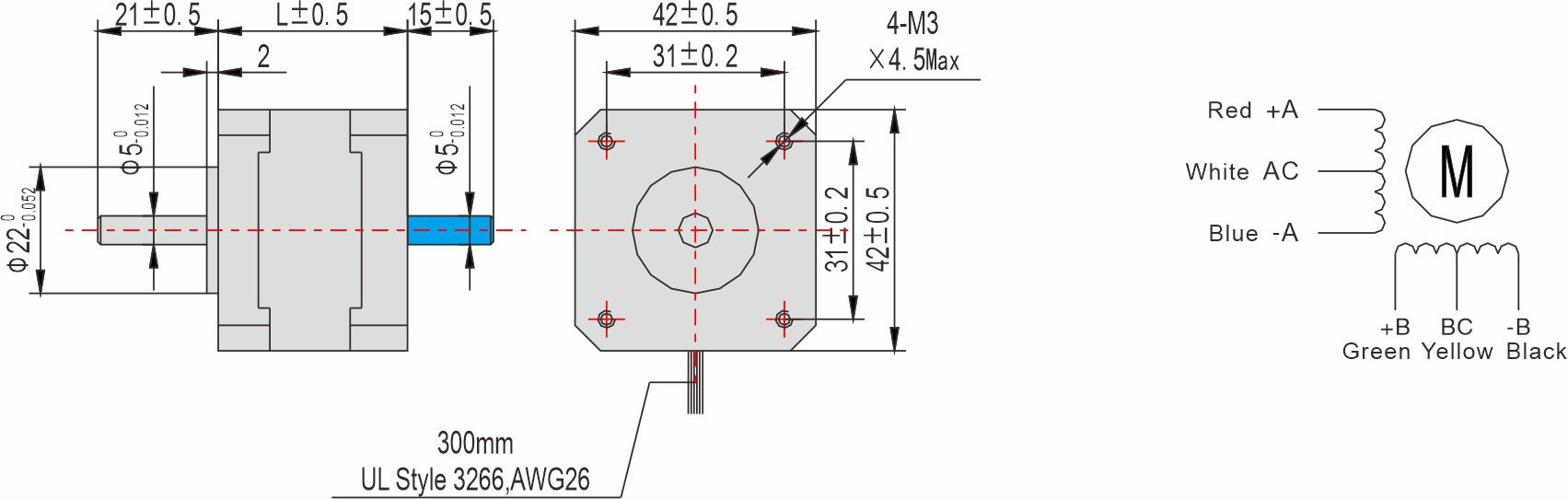 Instar Electromechanical 42mm Stepper motor
