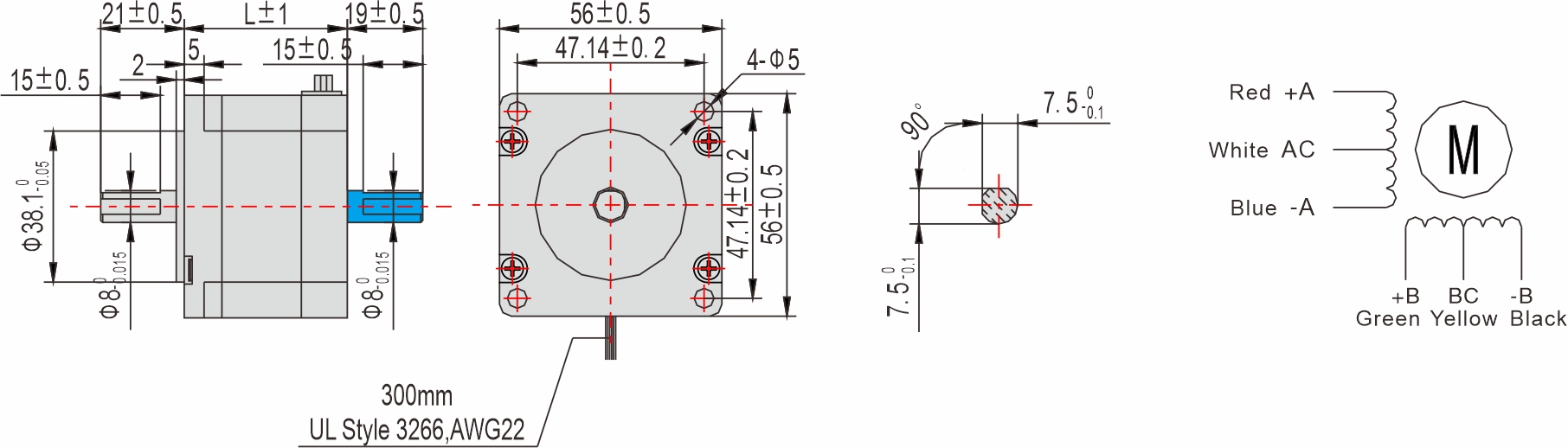 Instar Electromechanical 56mm Stepper motor