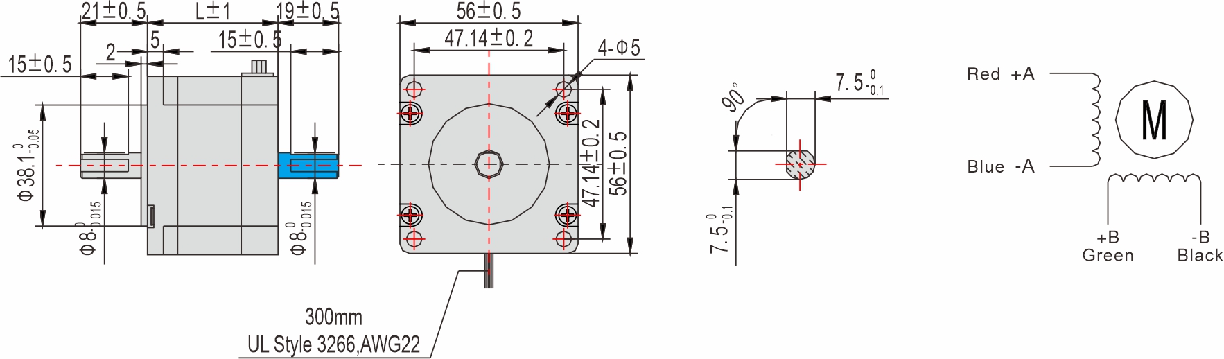 Instar Electromechanical 56mm Stepper motor