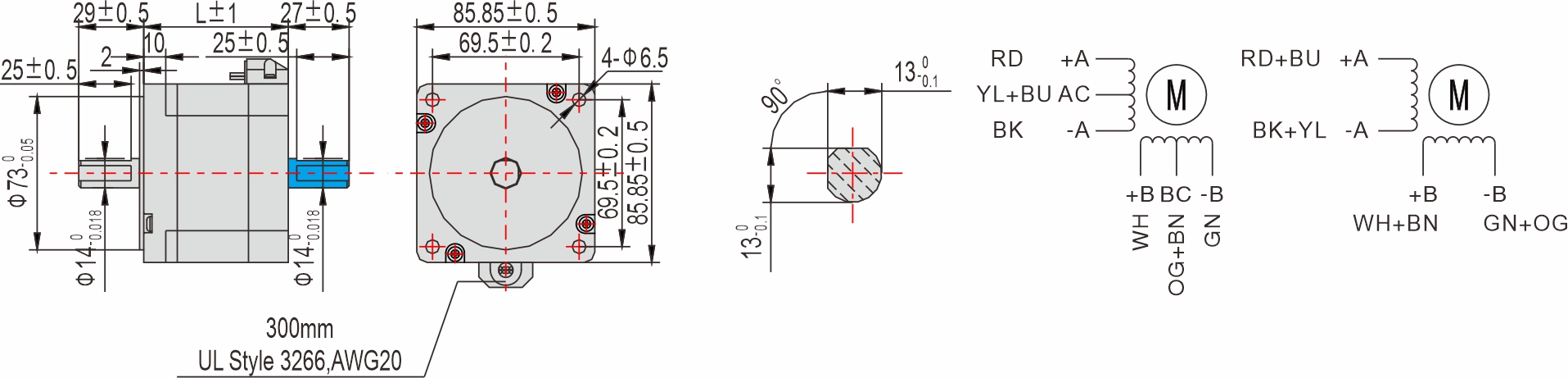 Instar Electromechanical 85mm Stepper motor
