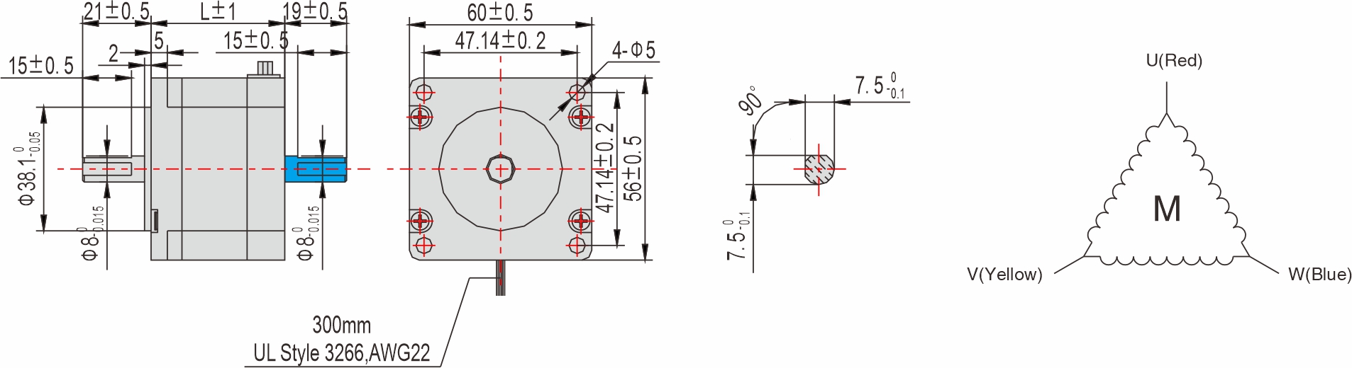 Instar Electromechanical 56mm Stepper motor