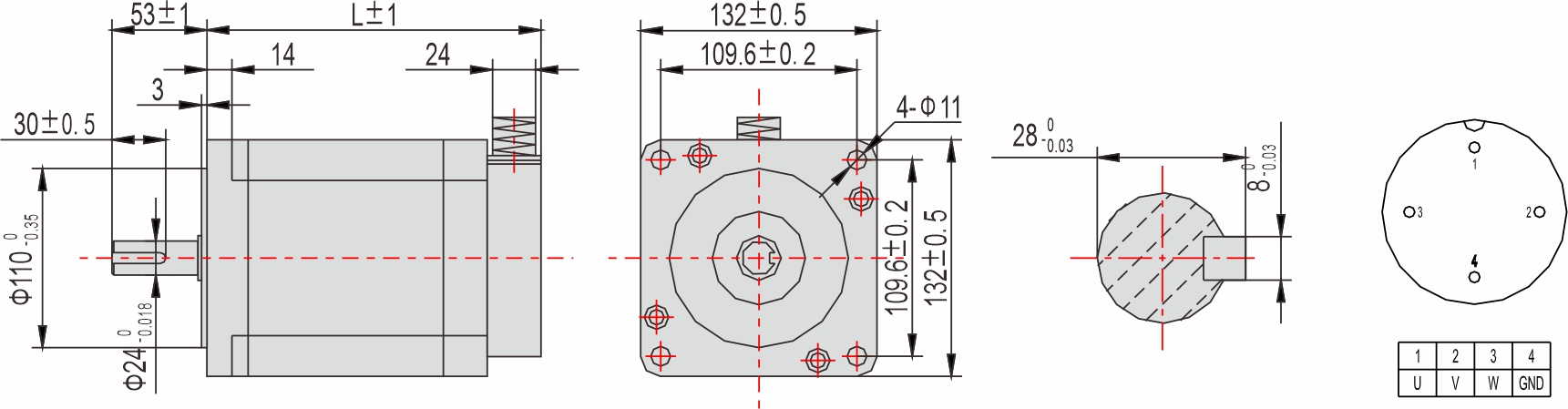 Instar Electromechanical 110mm Stepper motor