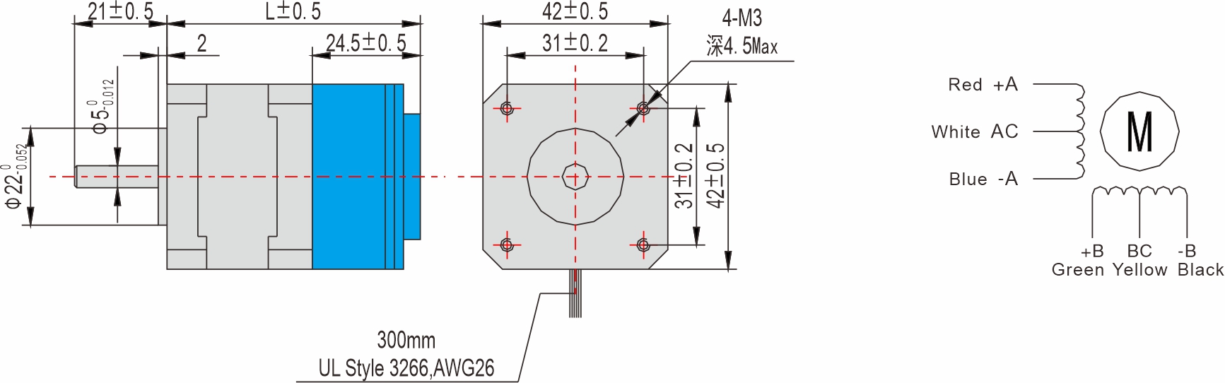 Instar Electromechanical 42mm Stepper motor with brake Instar Electromechanical 42mm Stepper motor with brake