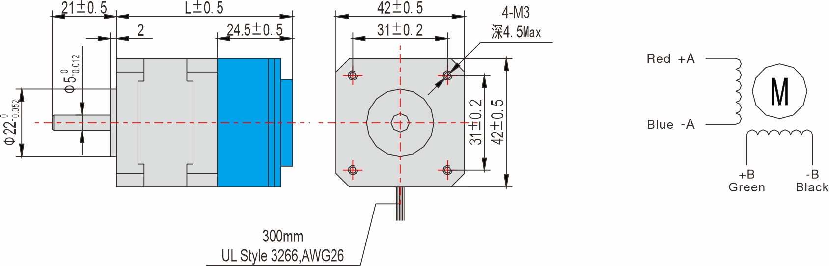Instar Electromechanical 42mm Stepper motor with brake Instar Electromechanical 42mm Stepper motor with brake
