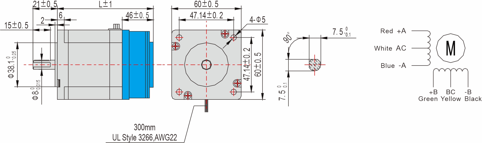 Instar Electromechanical 60mm Stepper motor with brake Instar Electromechanical 60mm Stepper motor with brake