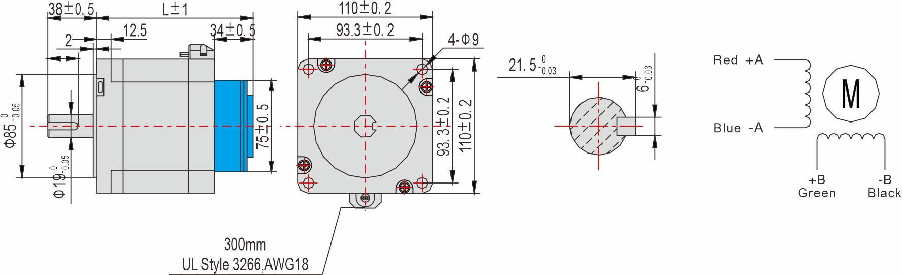 Instar Electromechanical 110mm Stepper motor with brake