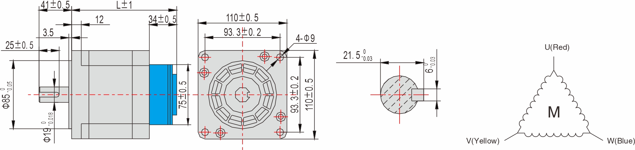 Instar Electromechanical 110mm Stepper motor with brake