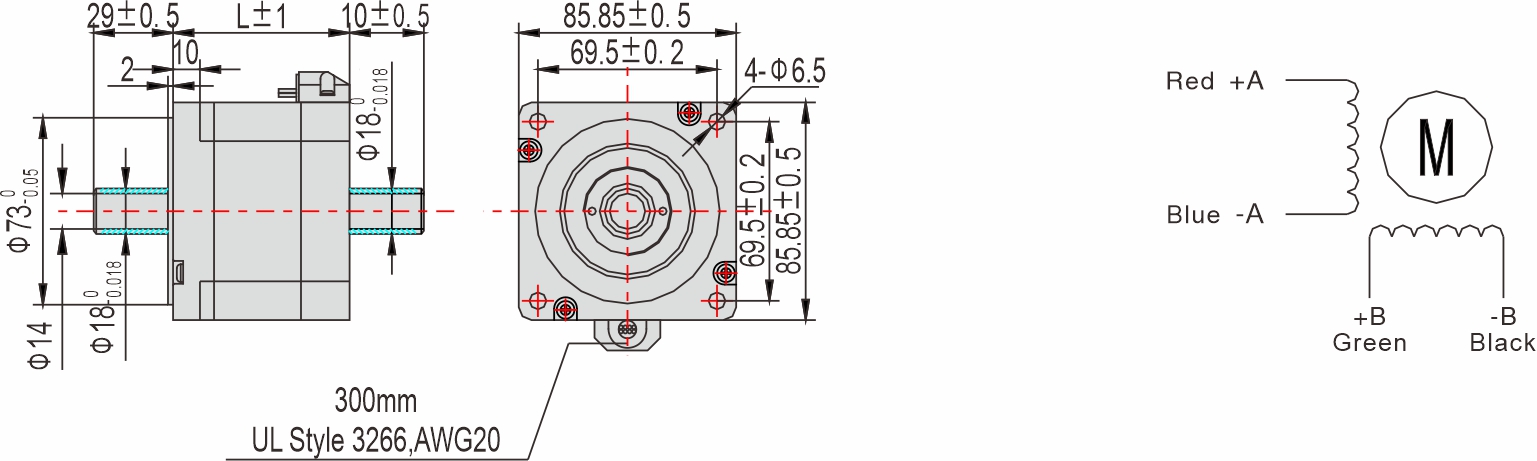 Instar Electromechanical 85mm Hollow Shaft Stepper motor Instar Electromechanical 85mm Hollow Shaft Stepper motor