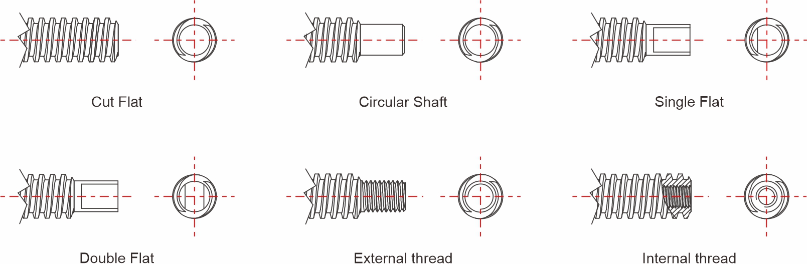 Screw end processing Screw end processing