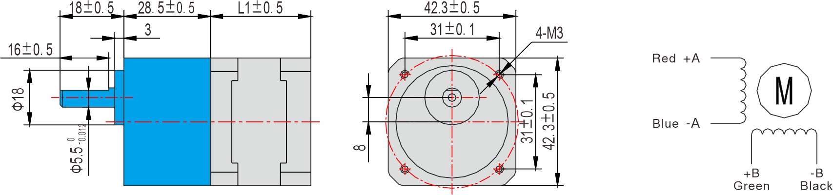 Instar Electromechanical 42mm gearbox stepper motor