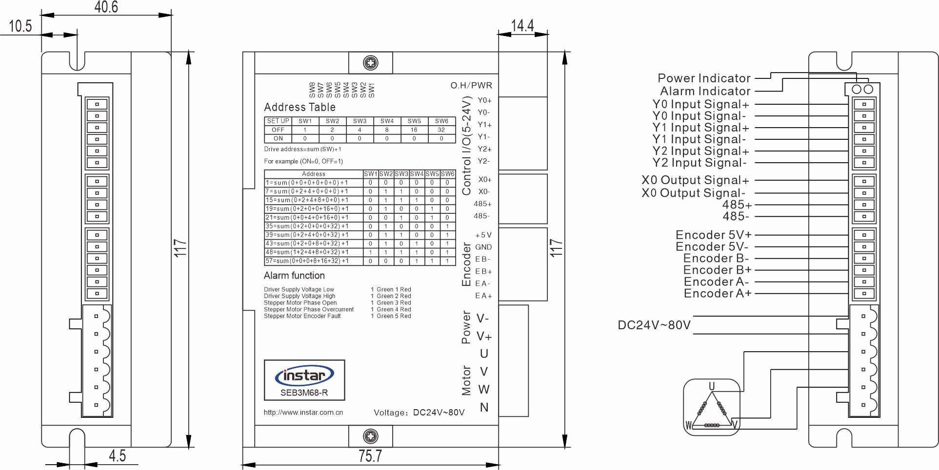 Closed loop stepper driver SEB3M68-R