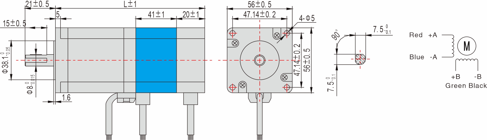 42mm closed-loop stepping motor With Brake