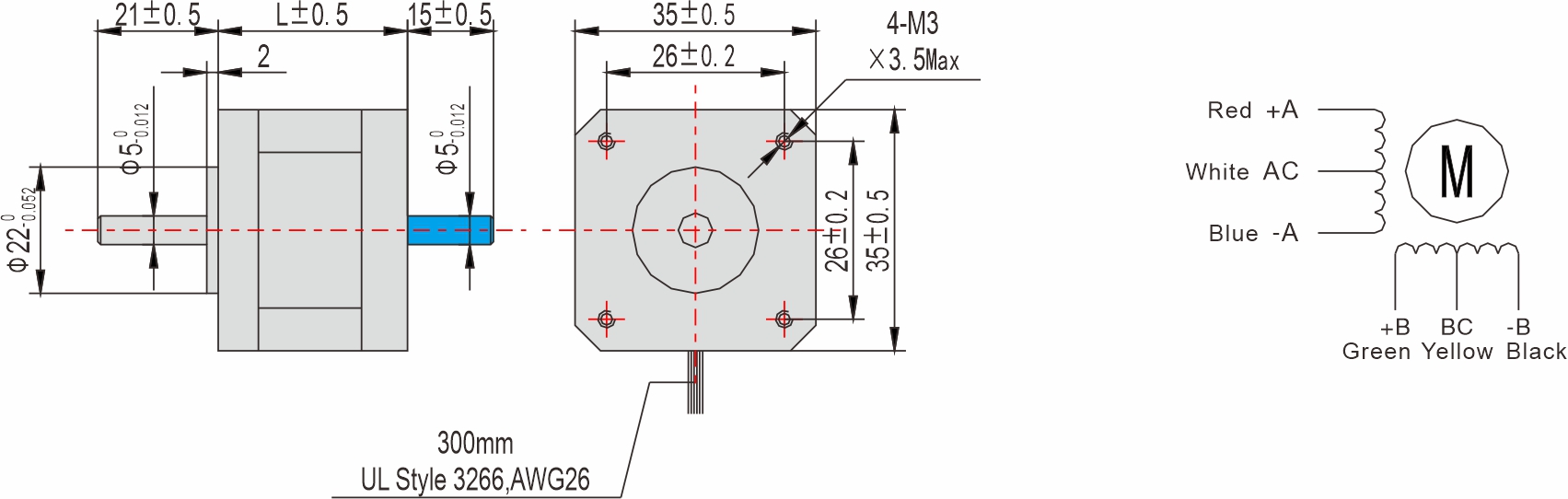 Instar Electromechanical 35mm Stepper motor