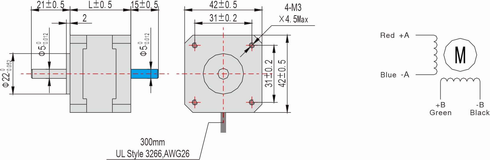 Instar Electromechanical 42mm Stepper motor