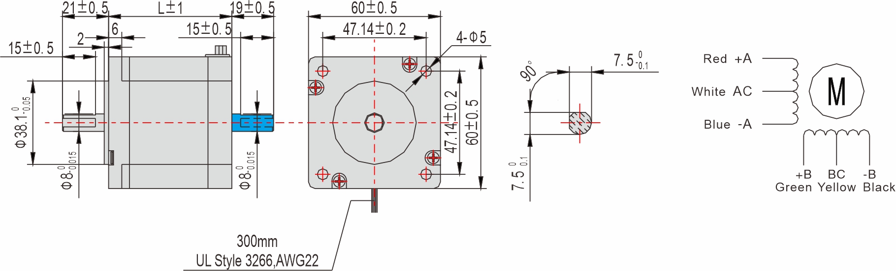 Instar Electromechanical 60mm Stepper motor