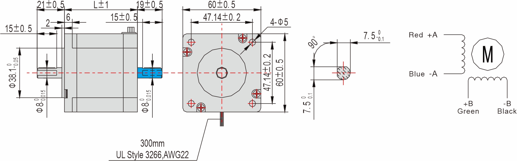 Instar Electromechanical 60mm Stepper motor