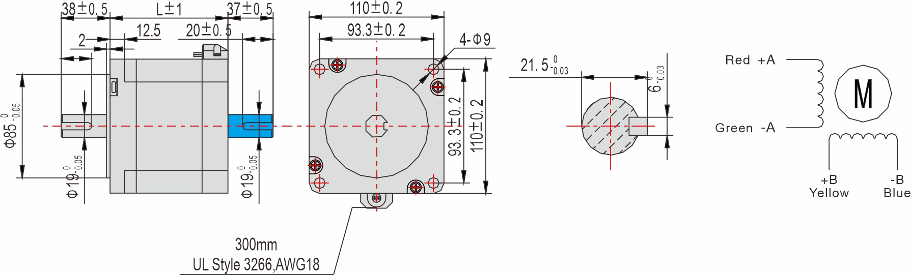 Instar Electromechanical 110mm Stepper motor