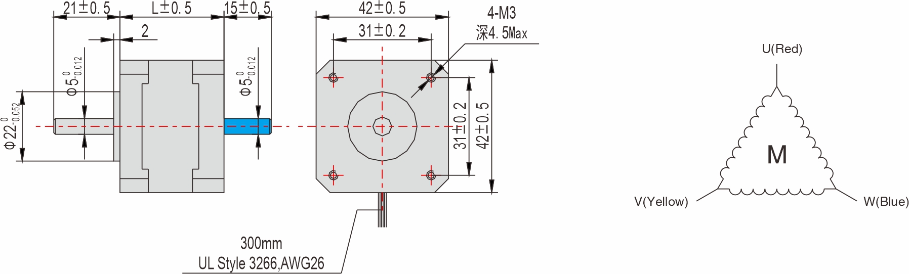 Instar Electromechanical 42mm Stepper motor