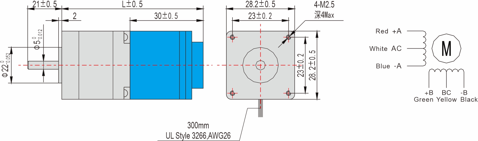 Instar Electromechanical 28mm Stepper motor with brake