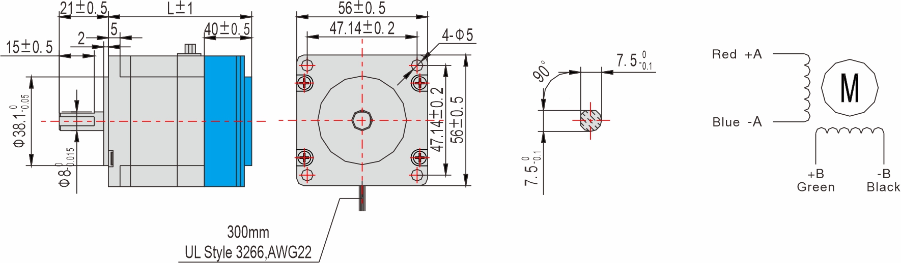Instar Electromechanical 56mm Stepper motor with brake