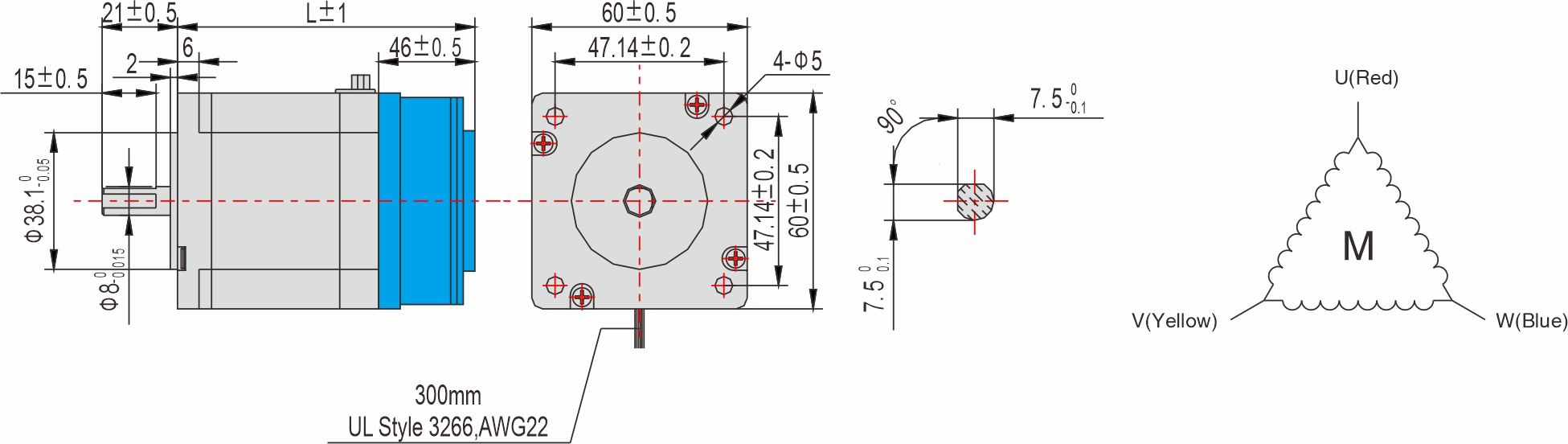 Instar Electromechanical 60mm Stepper motor with brake